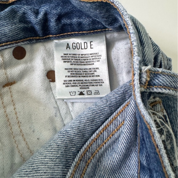 Agolde Distressed Jean Shorts Size 24 - Picture 6 of 12